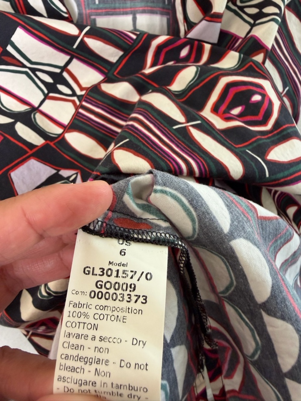 G. Label by Goop Puff Sleeve Printed Popover Shirt Womens Size 6 - Picture 6 of 7
